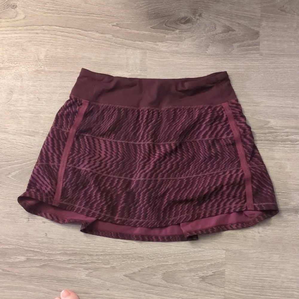 Lululemon Pace Rival Skirt II Shifted Horizon Red Grape Black / Bordeaux 4 Tall